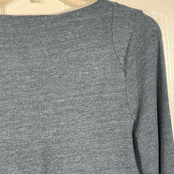 Chasor Sz M Blue Midi Dress High Low Hemline Long Sleeve - Picture 10 of 13